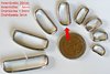 10 Flachdrahtschlaufe, D-Ring, Eisen vernickelt 20 mm