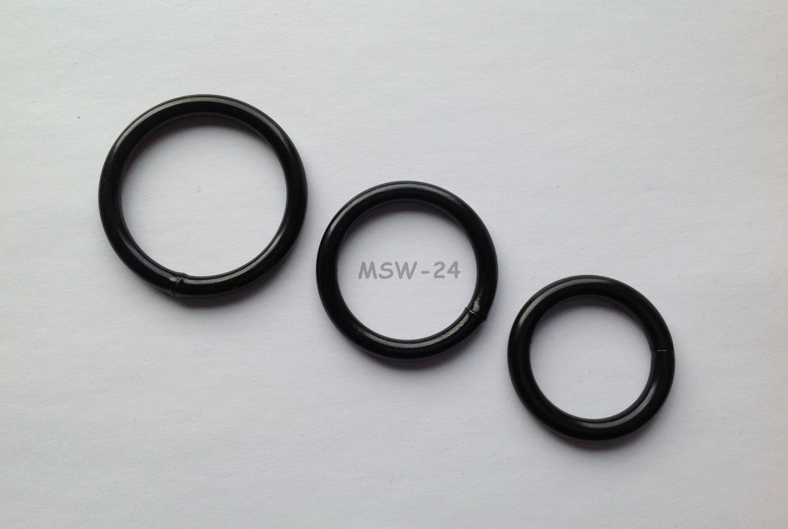 32x28x6,2mm 5 x  D-Ring Stahl ca schwarz 1 1/4" 