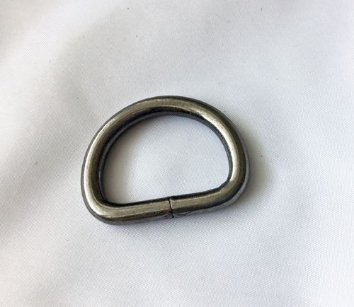 5 D-Ringe,E/Altnickel, geschweißt, 3/4", ca. 20x4,6mm