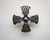 Keltisches Kreuz, Aufnietverzierung, Druckguss/altsilber