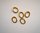 5 x Ring zur Montage, Verbiegering, Montagering, Messing, oval, 4,2 x 6mm